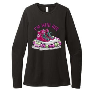 Im With Her Chucks And Pearls Kamala Harris Womens CVC Long Sleeve Shirt