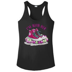 Im With Her Chucks And Pearls Kamala Harris Ladies PosiCharge Competitor Racerback Tank