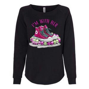 Im With Her Chucks And Pearls Kamala Harris Womens California Wash Sweatshirt