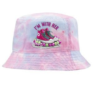 Im With Her Chucks And Pearls Kamala Harris Tie-Dyed Bucket Hat