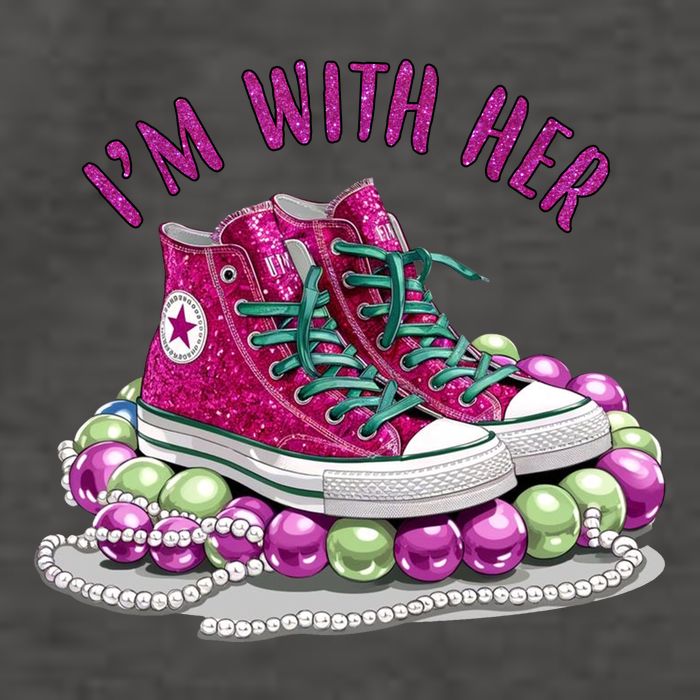 Im With Her Chucks And Pearls Kamala Harris Vector Backpack