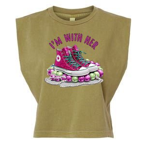 Im With Her Chucks And Pearls Kamala Harris Garment-Dyed Women's Muscle Tee