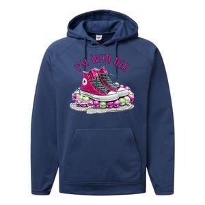 Im With Her Chucks And Pearls Kamala Harris Performance Fleece Hoodie