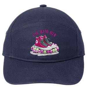 Im With Her Chucks And Pearls Kamala Harris 7-Panel Snapback Hat