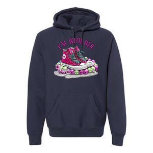 Im With Her Chucks And Pearls Kamala Harris Premium Hoodie