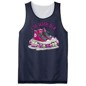 Im With Her Chucks And Pearls Kamala Harris Mesh Reversible Basketball Jersey Tank