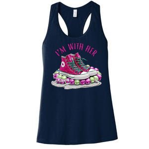 Im With Her Chucks And Pearls Kamala Harris Women's Racerback Tank