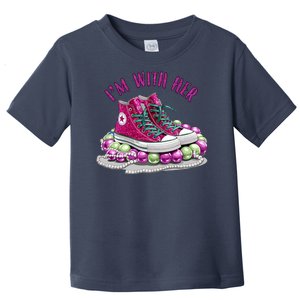 Im With Her Chucks And Pearls Kamala Harris Toddler T-Shirt