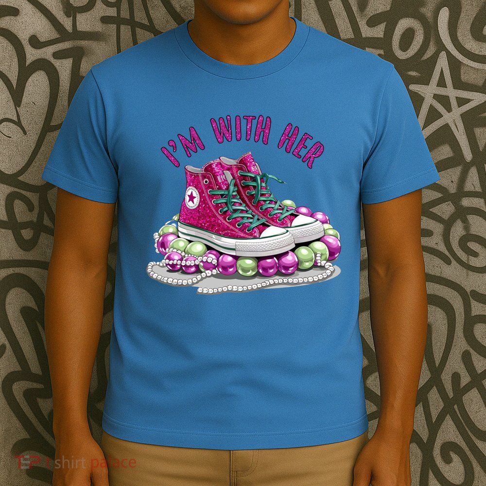 Im With Her Chucks And Pearls Kamala Harris T-Shirt