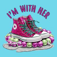 Im With Her Chucks And Pearls Kamala Harris Premium T-Shirt