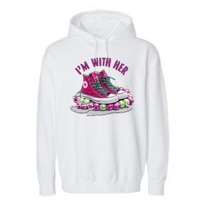 Im With Her Chucks And Pearls Kamala Harris Garment-Dyed Fleece Hoodie