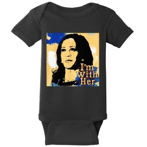 IM With Her Kamala Vote For 2024 President Kamalaharris Baby Bodysuit