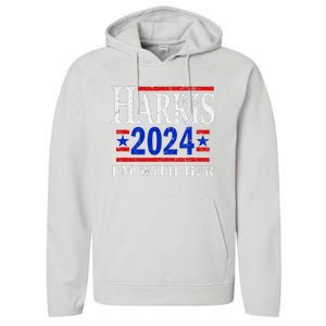 IM With Her Kamala Vote For 2024 President Kamala Harris Performance Fleece Hoodie