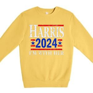 IM With Her Kamala Vote For 2024 President Kamala Harris Premium Crewneck Sweatshirt