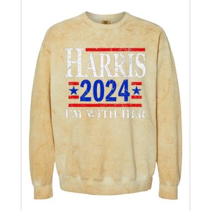 IM With Her Kamala Vote For 2024 President Kamala Harris Colorblast Crewneck Sweatshirt