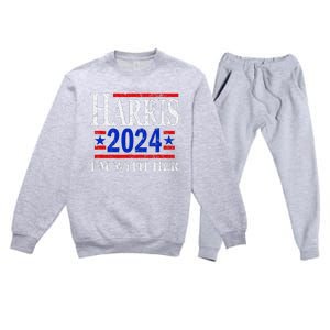 IM With Her Kamala Vote For 2024 President Kamala Harris Premium Crewneck Sweatsuit Set