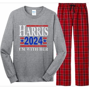 IM With Her Kamala Vote For 2024 President Kamala Harris Long Sleeve Pajama Set