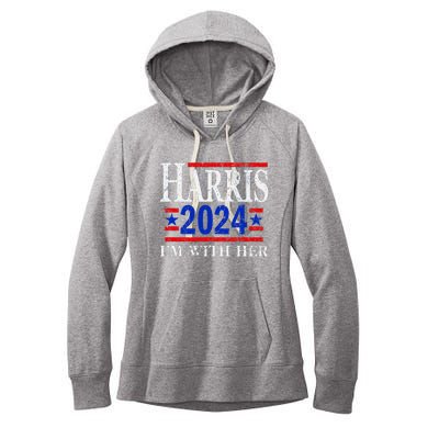 IM With Her Kamala Vote For 2024 President Kamala Harris Women's Fleece Hoodie