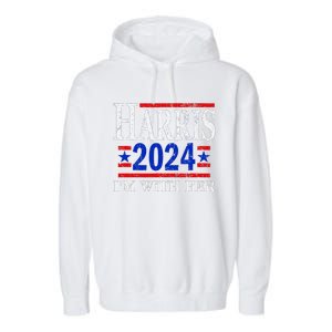 IM With Her Kamala Vote For 2024 President Kamala Harris Garment-Dyed Fleece Hoodie