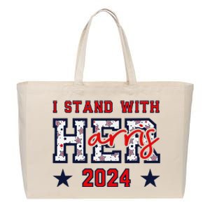 IM With Her President Kamala Election Cotton Canvas Jumbo Tote