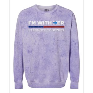 IM With Her Stronger Together Kamala Harris 2024 Colorblast Crewneck Sweatshirt