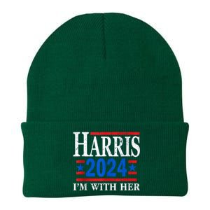 Im With Her Kamala Vote For 2024 President Kamalaharris Knit Cap Winter Beanie