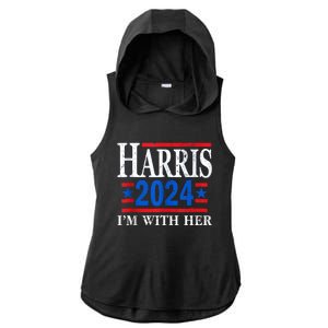 Im With Her Kamala Vote For 2024 President Kamalaharris Ladies PosiCharge Tri-Blend Wicking Draft Hoodie Tank