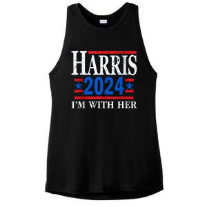 Im With Her Kamala Vote For 2024 President Kamalaharris Ladies PosiCharge Tri-Blend Wicking Tank