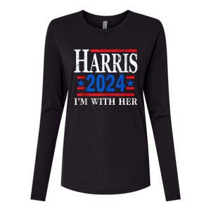 Im With Her Kamala Vote For 2024 President Kamalaharris Womens Cotton Relaxed Long Sleeve T-Shirt