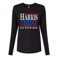 Im With Her Kamala Vote For 2024 President Kamalaharris Womens Cotton Relaxed Long Sleeve T-Shirt