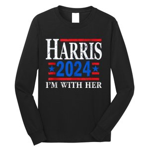 Im With Her Kamala Vote For 2024 President Kamalaharris Long Sleeve Shirt