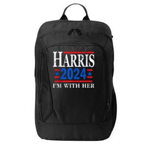 Im With Her Kamala Vote For 2024 President Kamalaharris City Backpack