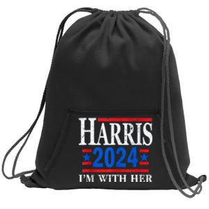 Im With Her Kamala Vote For 2024 President Kamalaharris Sweatshirt Cinch Pack Bag