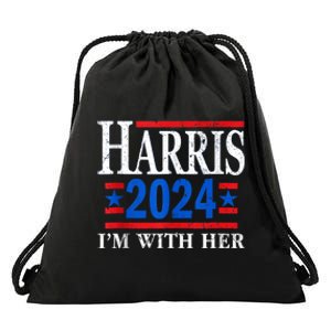 Im With Her Kamala Vote For 2024 President Kamalaharris Drawstring Bag