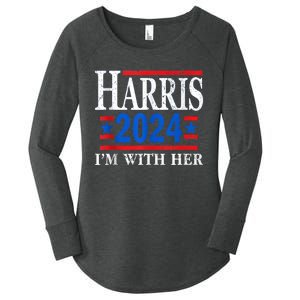 Im With Her Kamala Vote For 2024 President Kamalaharris Women's Perfect Tri Tunic Long Sleeve Shirt