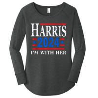 Im With Her Kamala Vote For 2024 President Kamalaharris Women's Perfect Tri Tunic Long Sleeve Shirt