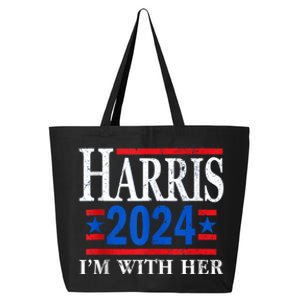 Im With Her Kamala Vote For 2024 President Kamalaharris 25L Jumbo Tote