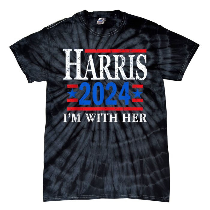 Im With Her Kamala Vote For 2024 President Kamalaharris Tie-Dye T-Shirt