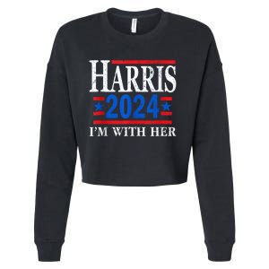 Im With Her Kamala Vote For 2024 President Kamalaharris Cropped Pullover Crew