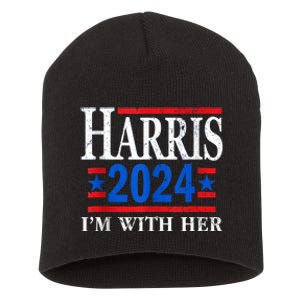 Im With Her Kamala Vote For 2024 President Kamalaharris Short Acrylic Beanie