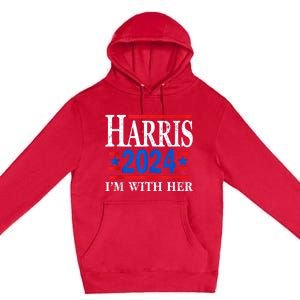 Im With Her Kamala Vote For 2024 President Kamalaharris Premium Pullover Hoodie