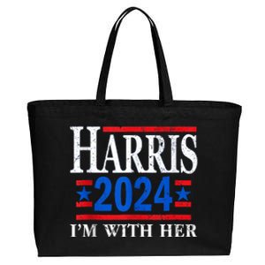 Im With Her Kamala Vote For 2024 President Kamalaharris Cotton Canvas Jumbo Tote