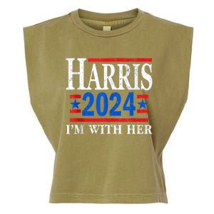 Im With Her Kamala Vote For 2024 President Kamalaharris Garment-Dyed Women's Muscle Tee