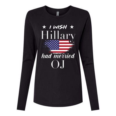 I Wish Hillary Womens Cotton Relaxed Long Sleeve T-Shirt