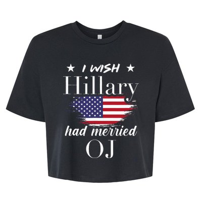 I Wish Hillary Bella+Canvas Jersey Crop Tee