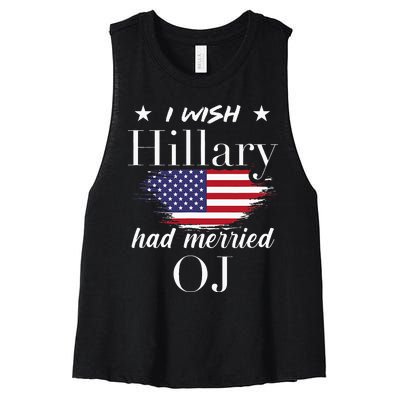 I Wish Hillary Women's Racerback Cropped Tank