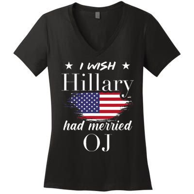 I Wish Hillary Women's V-Neck T-Shirt