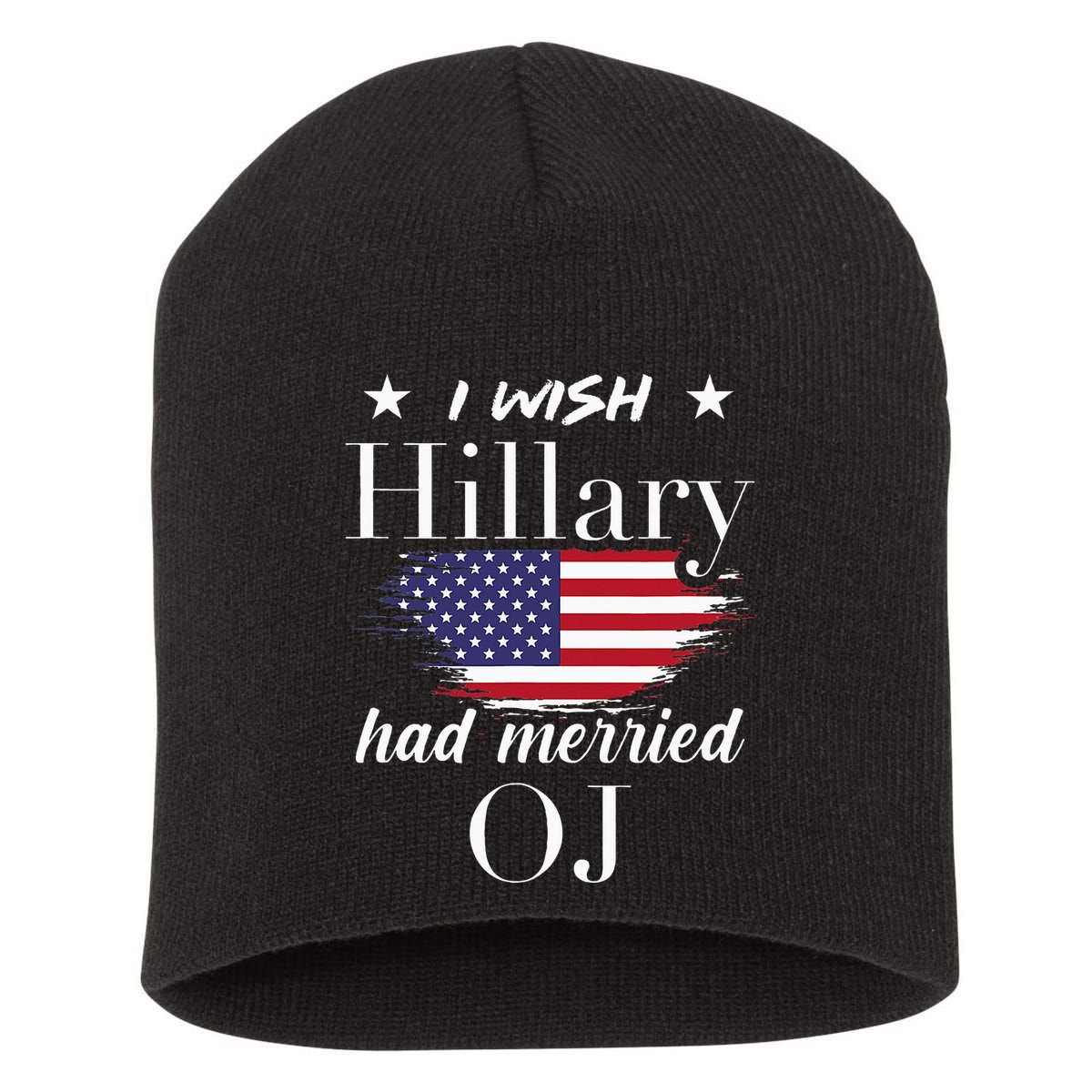 I Wish Hillary Short Acrylic Beanie