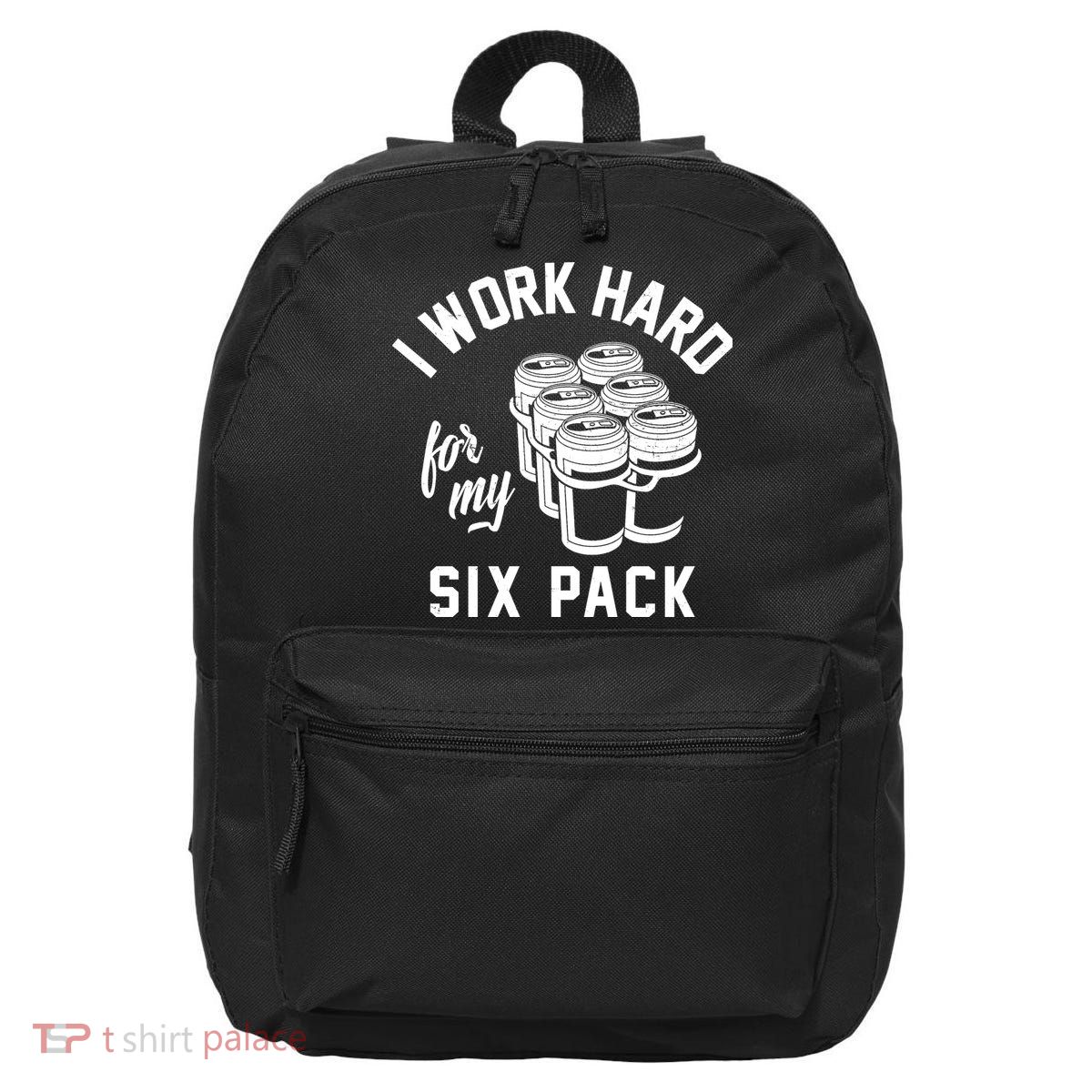 I Work Hard For My Six Pack Funny Beer Meme 16 in Basic Backpack