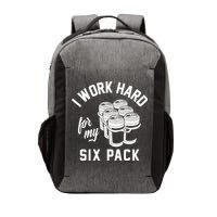 I Work Hard For My Six Pack Funny Beer Meme Vector Backpack